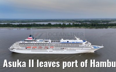 Asuka II leaves port of Hamburg 21.05.2024