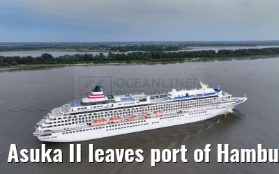 Asuka II leaves port of Hamburg 21.05.2024