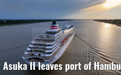 Asuka II leaves port of Hamburg 21.05.2024