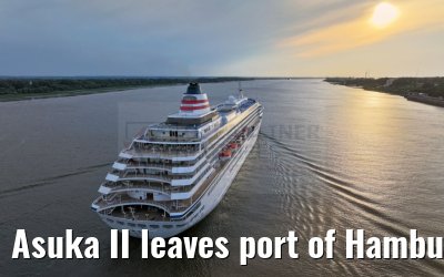 Asuka II leaves port of Hamburg 21.05.2024