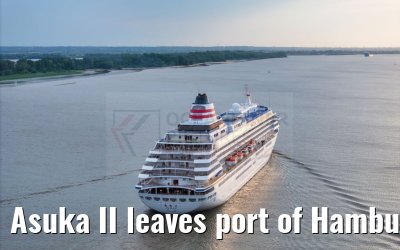 Asuka II leaves port of Hamburg 21.05.2024