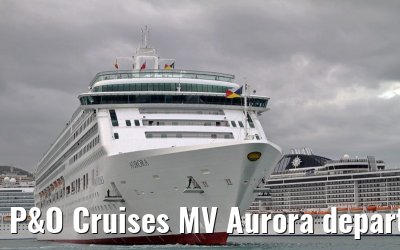 P&O Cruises MV Aurora departing Palma de Mallorca, 20. October 2011