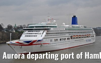 Aurora departing port of Hamburg 16.12.2014