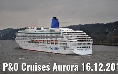 P&O Cruises Aurora 16.12.2014 new colors