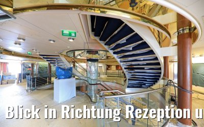 Blick in Richtung Rezeption und Lobby MS Amera