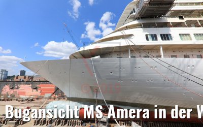 Bugansicht MS Amera in der Werft