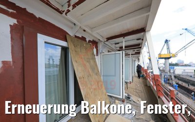 Erneuerung Balkone, Fenster, Geländer Apollo-Deck MS Amera