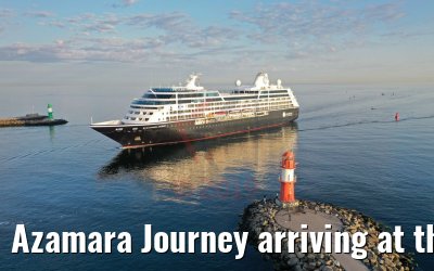 Azamara Journey arriving at the port of Warnemuende 03.08.2019