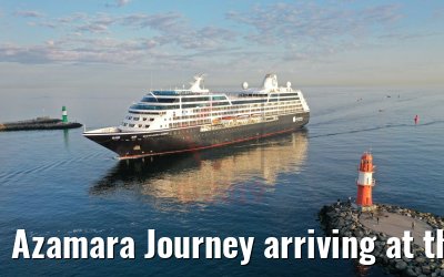 Azamara Journey arriving at the port of Warnemuende 03.08.2019
