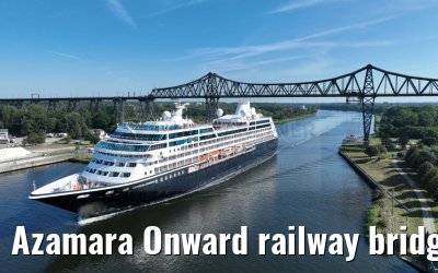 Azamara Onward railway bridge Rendsburg 28.08.2024
