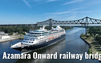 Azamara Onward railway bridge Rendsburg 28.08.2024