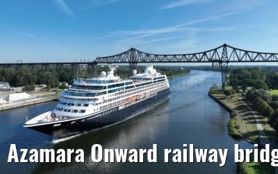 Azamara Onward railway bridge Rendsburg 28.08.2024