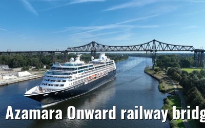 Azamara Onward railway bridge Rendsburg 28.08.2024