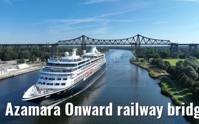 Azamara Onward railway bridge Rendsburg 28.08.2024