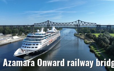 Azamara Onward railway bridge Rendsburg 28.08.2024