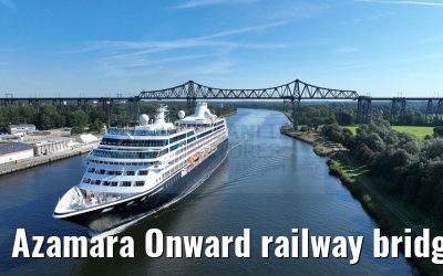 Azamara Onward railway bridge Rendsburg 28.08.2024