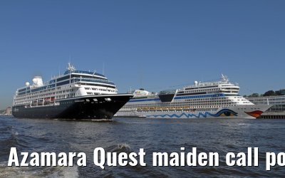 Azamara Quest maiden call port of Hamburg, 23. July 2013