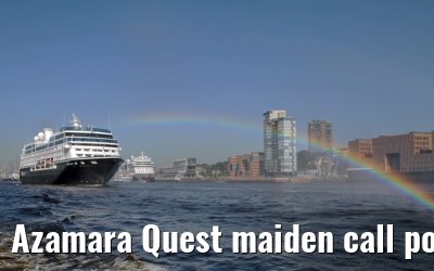 Azamara Quest maiden call port of Hamburg, 23. July 2013
