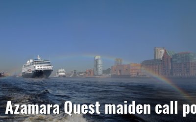Azamara Quest maiden call port of Hamburg, 23. July 2013