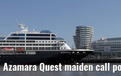 Azamara Quest maiden call port of Hamburg, 23. July 2013