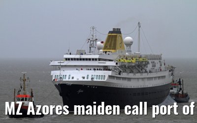 MZ Azores maiden call port of Bremerhaven, 16. March 2014