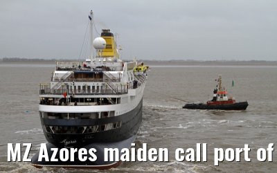 MZ Azores maiden call port of Bremerhaven, 16. March 2014
