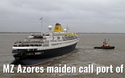 MZ Azores maiden call port of Bremerhaven, 16. March 2014