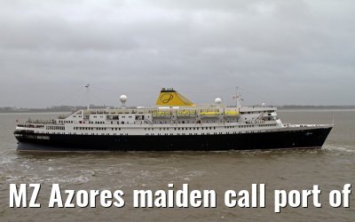 MZ Azores maiden call port of Bremerhaven, 16. March 2014