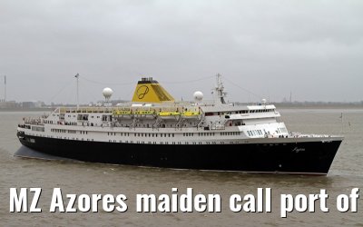 MZ Azores maiden call port of Bremerhaven, 16. March 2014