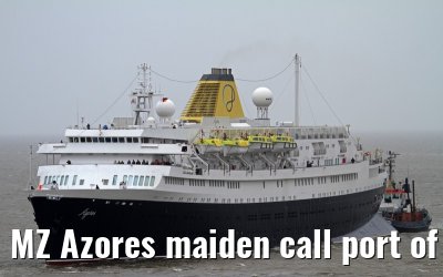 MZ Azores maiden call port of Bremerhaven, 16. March 2014