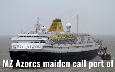 MZ Azores maiden call port of Bremerhaven, 16. March 2014