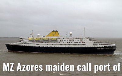 MZ Azores maiden call port of Bremerhaven, 16. March 2014