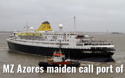 MZ Azores maiden call port of Bremerhaven, 16. March 2014