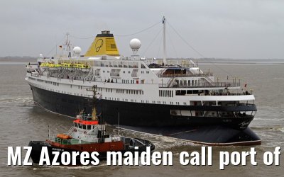 MZ Azores maiden call port of Bremerhaven, 16. March 2014
