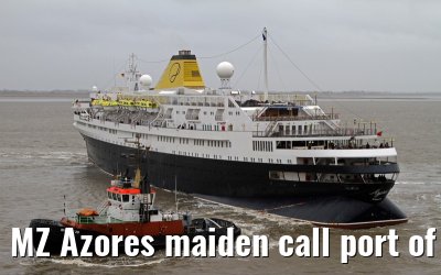 MZ Azores maiden call port of Bremerhaven, 16. March 2014