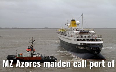 MZ Azores maiden call port of Bremerhaven, 16. March 2014