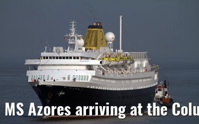 MS Azores arriving at the Columbus Cruise Center Bremerhaven, 03.04.2014