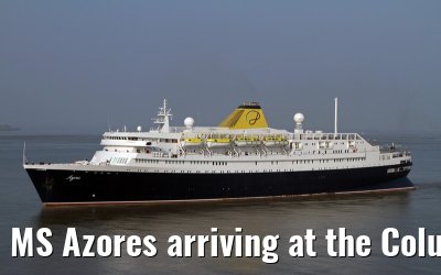 MS Azores arriving at the Columbus Cruise Center Bremerhaven, 03.04.2014