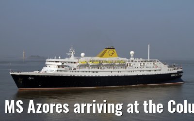 MS Azores arriving at the Columbus Cruise Center Bremerhaven, 03.04.2014