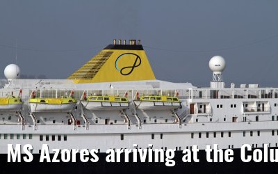 MS Azores arriving at the Columbus Cruise Center Bremerhaven, 03.04.2014