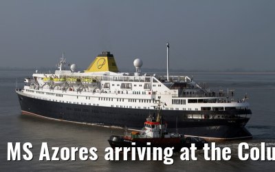MS Azores arriving at the Columbus Cruise Center Bremerhaven, 03.04.2014