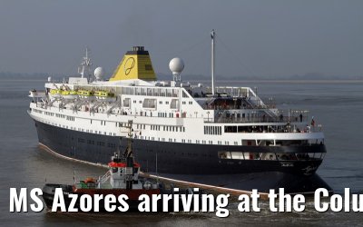 MS Azores arriving at the Columbus Cruise Center Bremerhaven, 03.04.2014