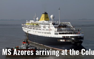 MS Azores arriving at the Columbus Cruise Center Bremerhaven, 03.04.2014