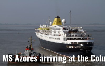 MS Azores arriving at the Columbus Cruise Center Bremerhaven, 03.04.2014