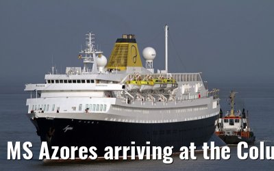 MS Azores arriving at the Columbus Cruise Center Bremerhaven, 03.04.2014