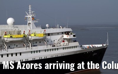 MS Azores arriving at the Columbus Cruise Center Bremerhaven, 03.04.2014