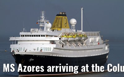 MS Azores arriving at the Columbus Cruise Center Bremerhaven, 03.04.2014