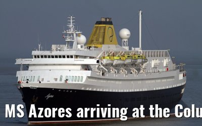 MS Azores arriving at the Columbus Cruise Center Bremerhaven, 03.04.2014