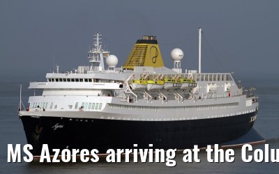 MS Azores arriving at the Columbus Cruise Center Bremerhaven, 03.04.2014