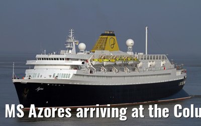 MS Azores arriving at the Columbus Cruise Center Bremerhaven, 03.04.2014